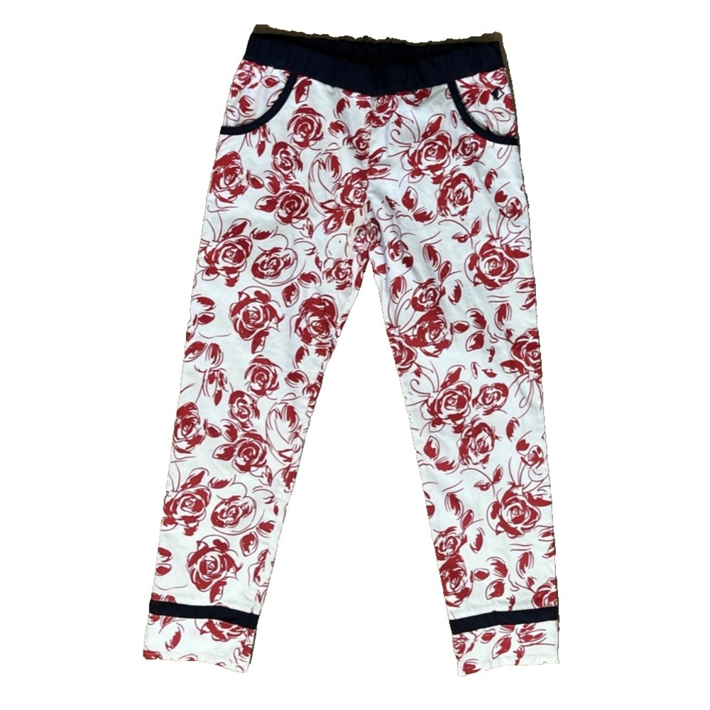 Papalotes Petalos Leggings Pants Flower Roses Girls 12 Pima Cotton Stretch NEW
